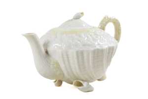 Belleek 'Neptune' porcelain teapot - 4