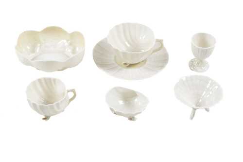 Belleek shell-pattern porcelain