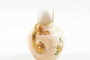 Edwardian Royal Worcester blushware porcelain flat back jug, 1906 - 3