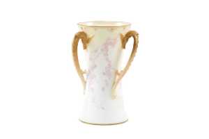 Antique Doulton Burslem tri-handled porcelain vase