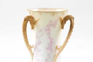 Antique Doulton Burslem tri-handled porcelain vase - 3