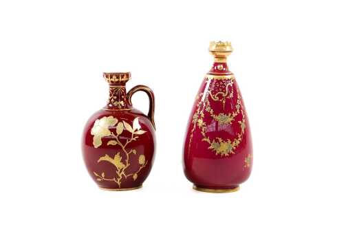 Two Royal Crown Derby porcelain vases