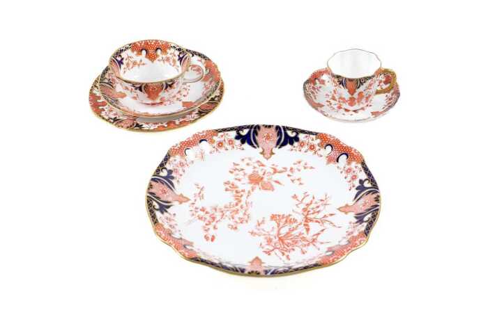 Antique Royal Crown Derby Imari porcelain pieces