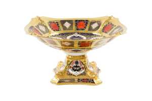 Royal Crown Derby Imari porcelain footed bowl