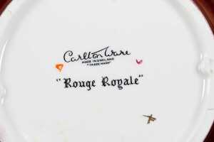 Carlton Ware 'New Storks' Rouge Royale hand-painted and gilded ceramic bowl - 5
