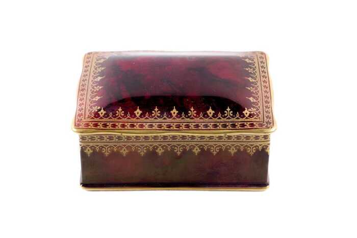Antique Keeling 'Losol Ware' lustre porcelain box