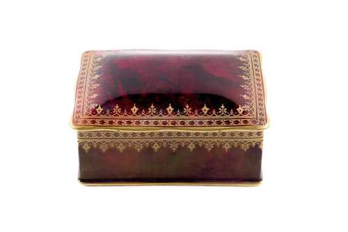 Antique Keeling 'Losol Ware' lustre porcelain box