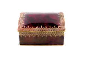Antique Keeling 'Losol Ware' lustre porcelain box