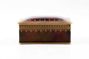 Antique Keeling 'Losol Ware' lustre porcelain box - 2