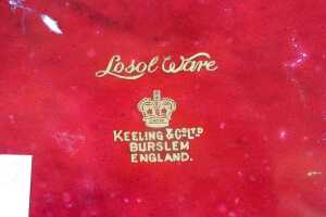 Antique Keeling 'Losol Ware' lustre porcelain box - 4