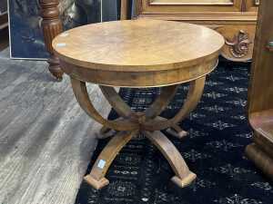 Art Deco walnut occasional table