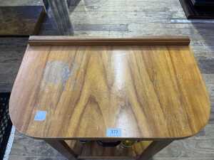 Art Deco walnut hall console table - 2