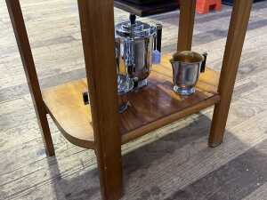 Art Deco walnut hall console table - 4