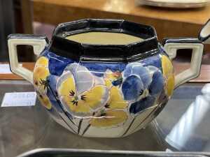 Royal Doulton 'Pansy' Art Deco porcelain tea setting for six - 4