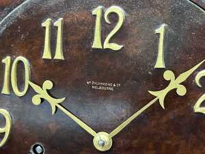 Antique burr walnut drum head mantel clock - 3