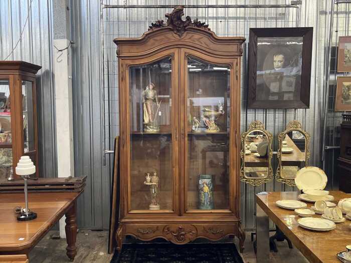 French walnut bookcase