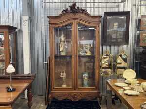 French walnut bookcase
