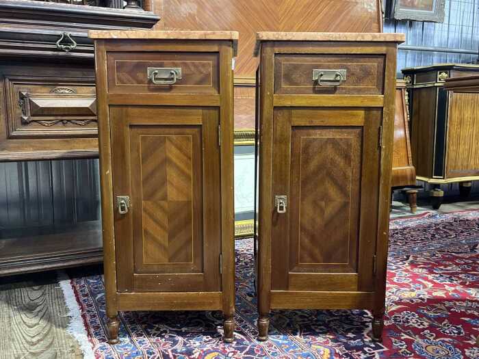 Pair of antique bedside cabinets