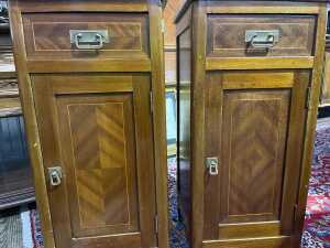 Pair of antique bedside cabinets - 3
