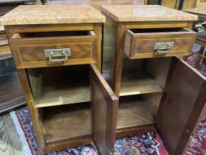 Pair of antique bedside cabinets - 4