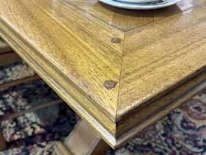 French Provincial style oak seven piece dining suite - 5