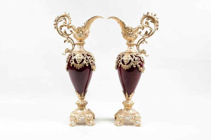 Pair of French style ewers