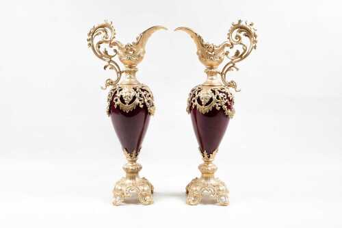 Pair of French style ewers
