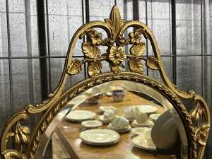 Pair of arched top bevelled glass mirrors - 2