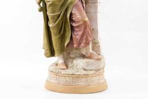 Royal Dux bisque porcelain lute player figure - 3