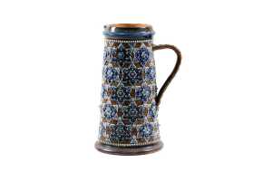 Victorian Doulton Lambeth stoneware lemonade jug, 1879