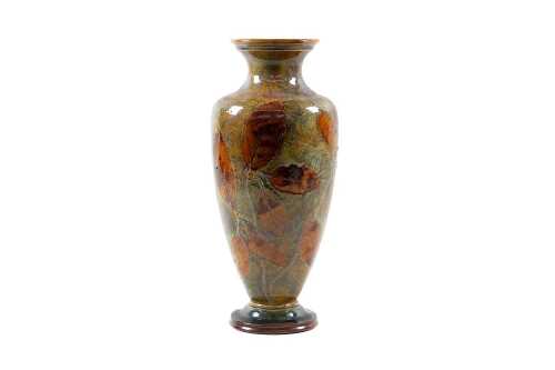 Royal Doulton Lambeth 'Natural Foliage Ware' stoneware vase