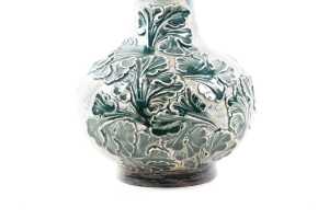 Victorian Doulton Lambeth onion form stoneware vase by Florence C Roberts, 1884 - 2