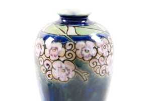 Pair of Royal Doulton Lambeth stoneware vases by Bessie Newbery - 2