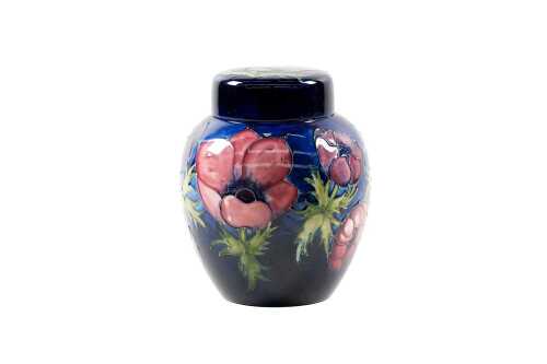 Moorcroft 'Anemone' pottery ginger jar