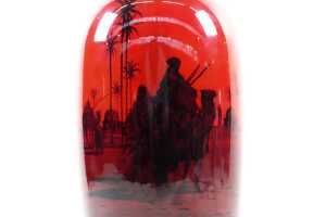 Royal Doulton Flambe ceramic vase with Egyptian scene - 2
