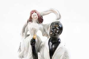Antique Staffordshire 'Uncle Tom and Eva' ceramic figure - 2