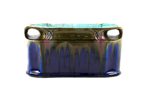 Orchies France Art Nouveau drip glaze cachepot