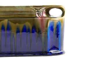 Orchies France Art Nouveau drip glaze cachepot - 2