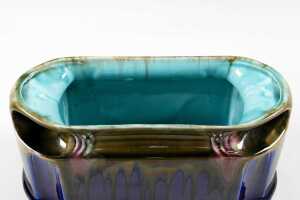 Orchies France Art Nouveau drip glaze cachepot - 3