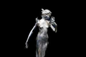 Antique WMF Art Nouveau silver plated figural inkwell - 2