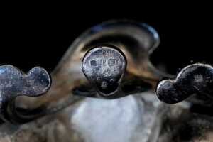 Antique WMF Art Nouveau silver plated figural inkwell - 5