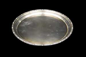 English sterling silver salver, 297g - 2