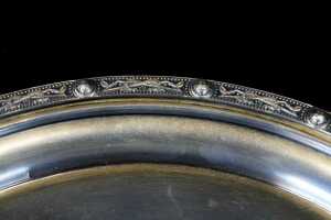 English sterling silver salver, 297g - 3