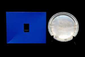 English sterling silver salver, 297g - 4
