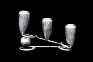 Modernist Mexican sterling silver candelabra. 464g - 2
