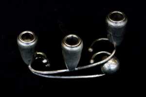Modernist Mexican sterling silver candelabra. 464g - 4