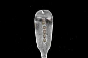 Set of five William IV English sterling silver teaspoons, weight 130g - 4
