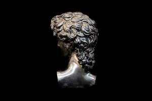 Weighted sterling silver bust of Michelangelo's David - 3