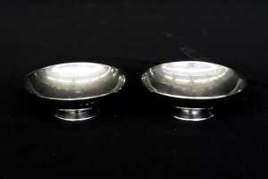 Pair of Australian sterling silver footed dishes, together with German 835 silver spoon - 2