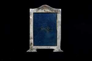 Three antique English sterling silver mounted dressing table items - 2